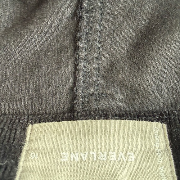 Everlane Sailor Corduroy Pants Womens 16 Black High Rise Wide Leg - Picture 5 of 8